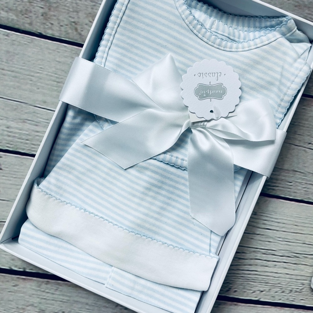 Mud Pie Gown gift set in blue